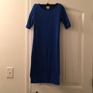Blue lularoe fitted dress